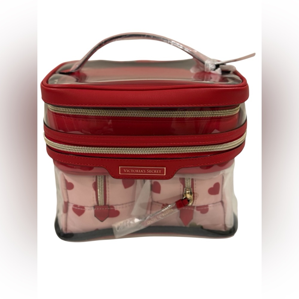 NEW Victoria's Secret 4PCS Train Case ~ Valentine Collection